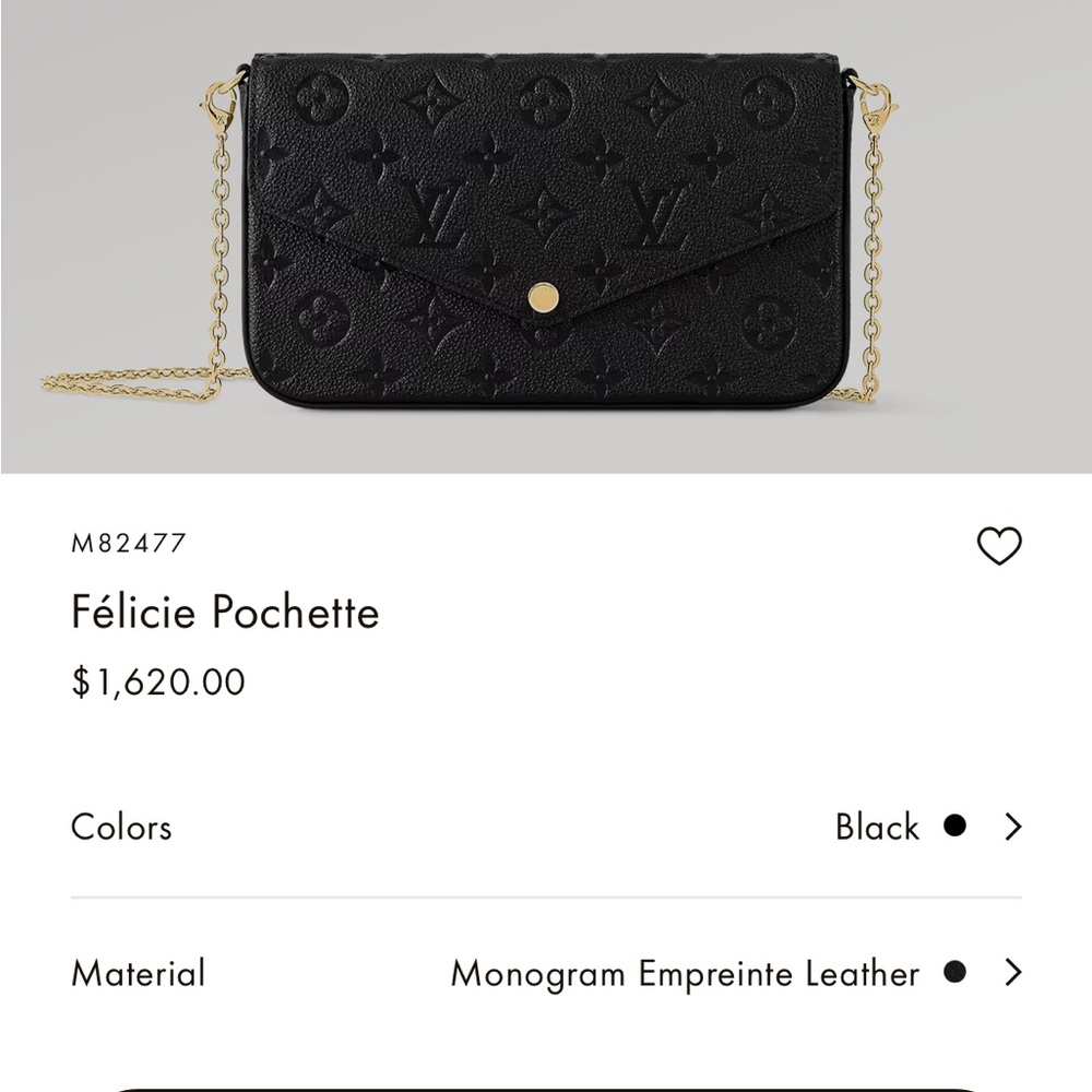 Louis Vuitton leather black sassy and class bag. Can be used as clutch